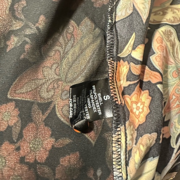 VICI Floral Wrap Dress - Black and Orange Women’s Small - Picture 6 of 7